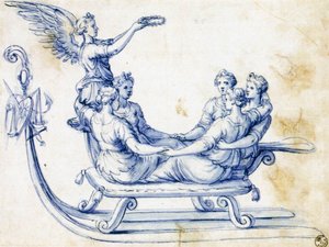 Sketch for a Sleigh with an Allegory of Victory by Giuseppe Arcimboldo